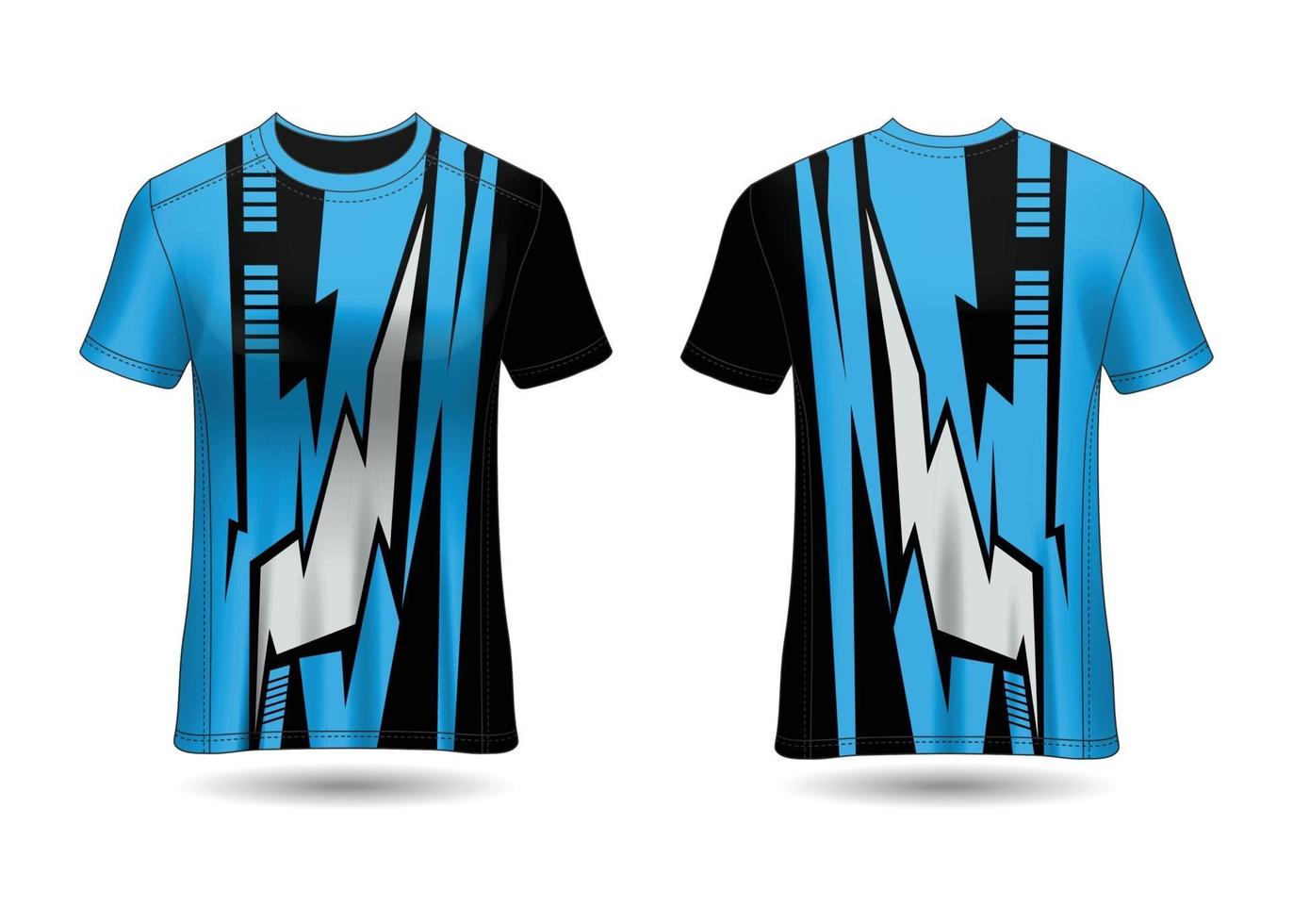 T-Shirt Sport Design. Racing jersey. uniform front and back view. vector