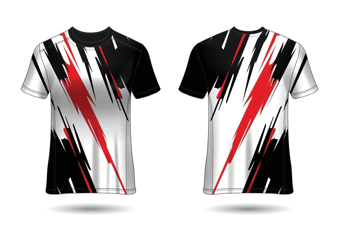 T-Shirt Sport Design. Racing jersey. uniform front and back view. vector