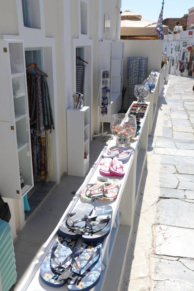 Souvenir shop on Santorini, Greece photo