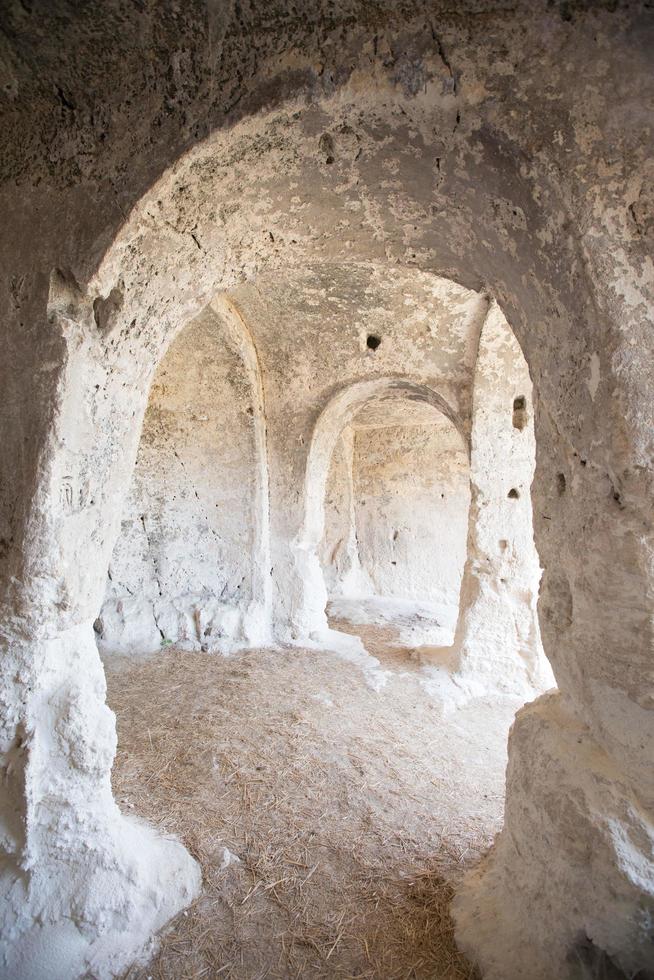 Palaeolithic Caves at Matera Italy photo