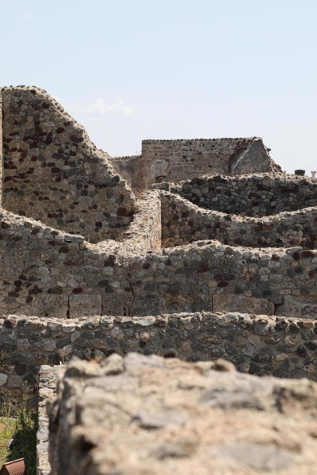 las ruinas de la antigua ciudad de pompei italia foto