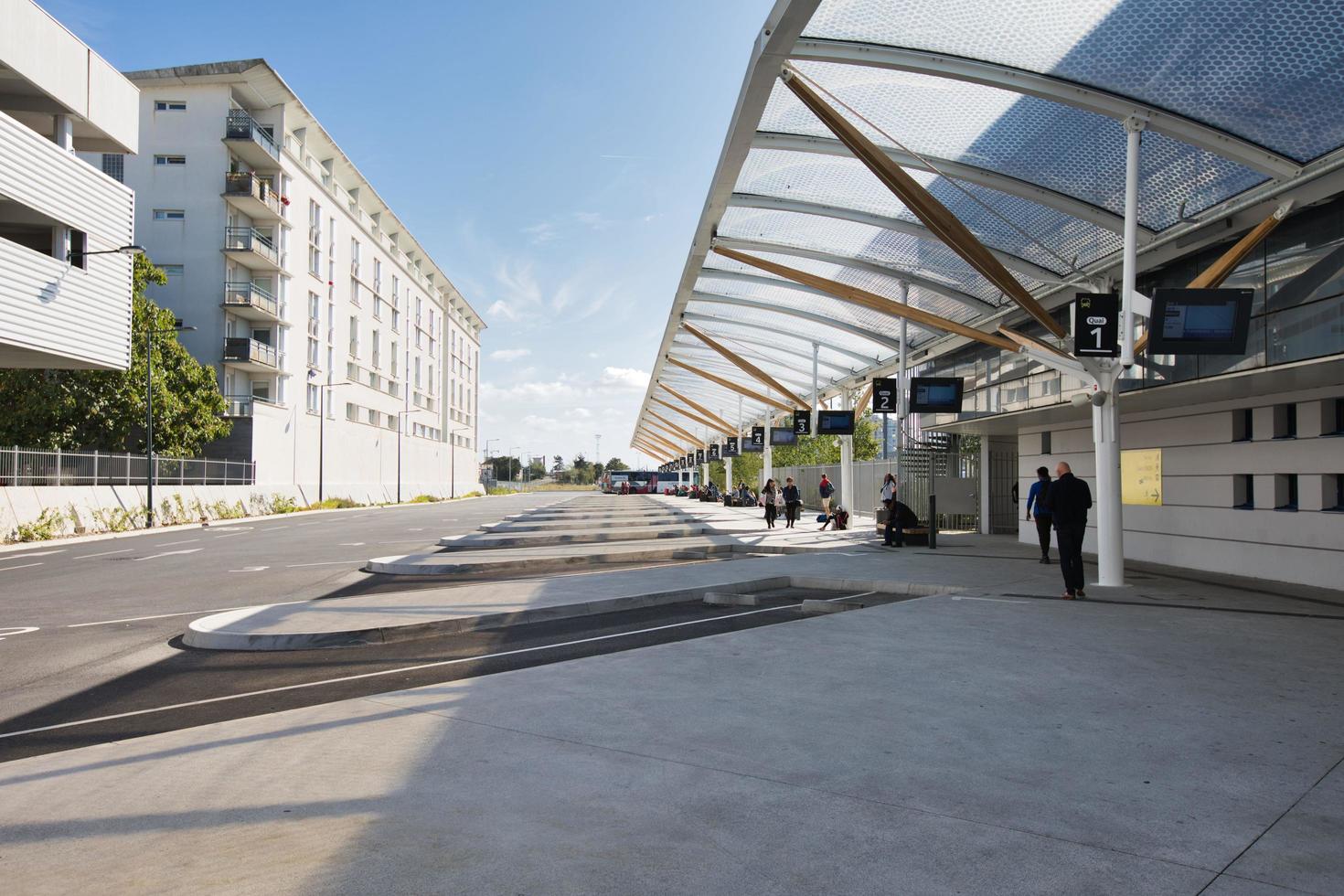 Bus Station for Mont Saint Michel at Rennes France photo