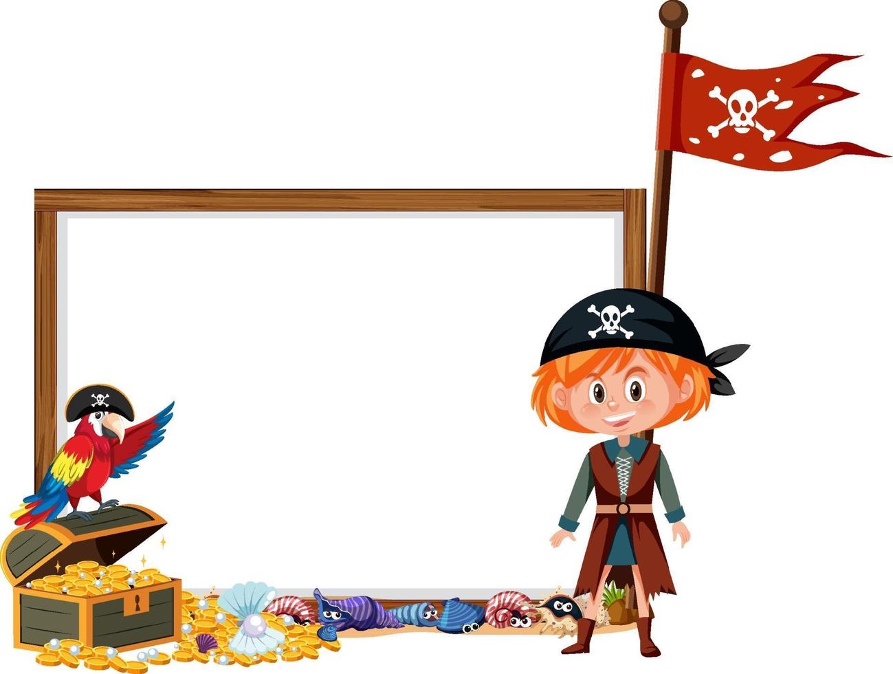 A pirate girl cartoon character with blank banner template 3408495 Vector Art at Vecteezy A pirate girl cartoon character with blank banner template 3408495 Vector Art at Vecteezy