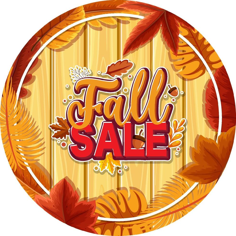 Fall sale banner template vector