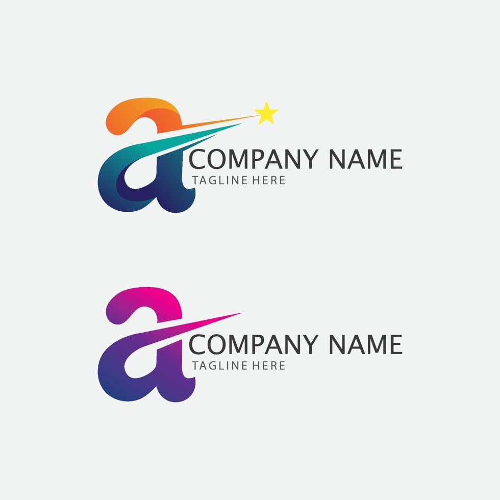 una plantilla de logotipo de letra y fuente vector