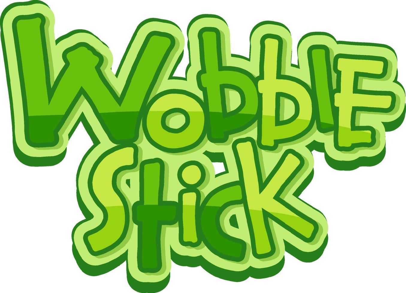Wobble Stick font design in cartoon style isolated on white background vector