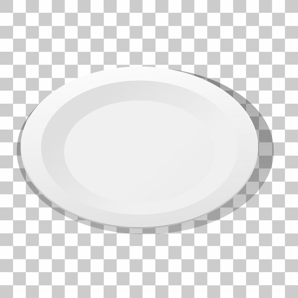 White plain plate vector