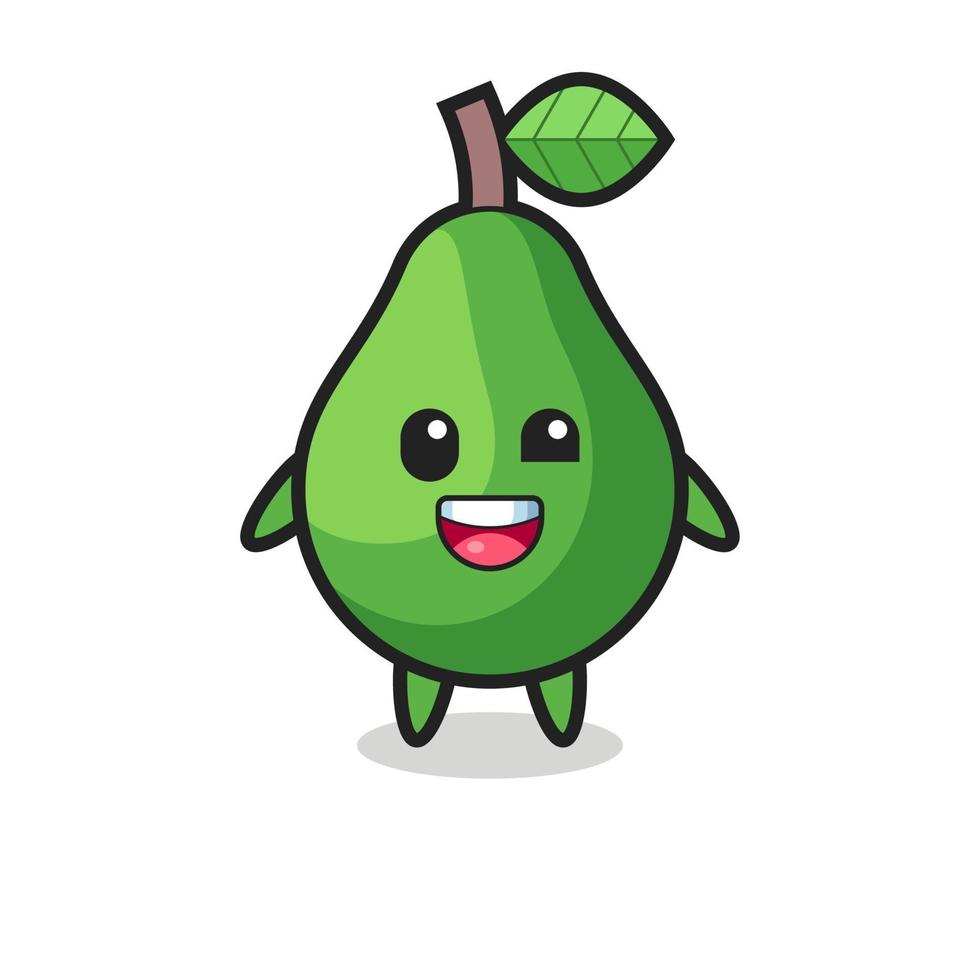 illustration of an avocado character with awkward poses vector