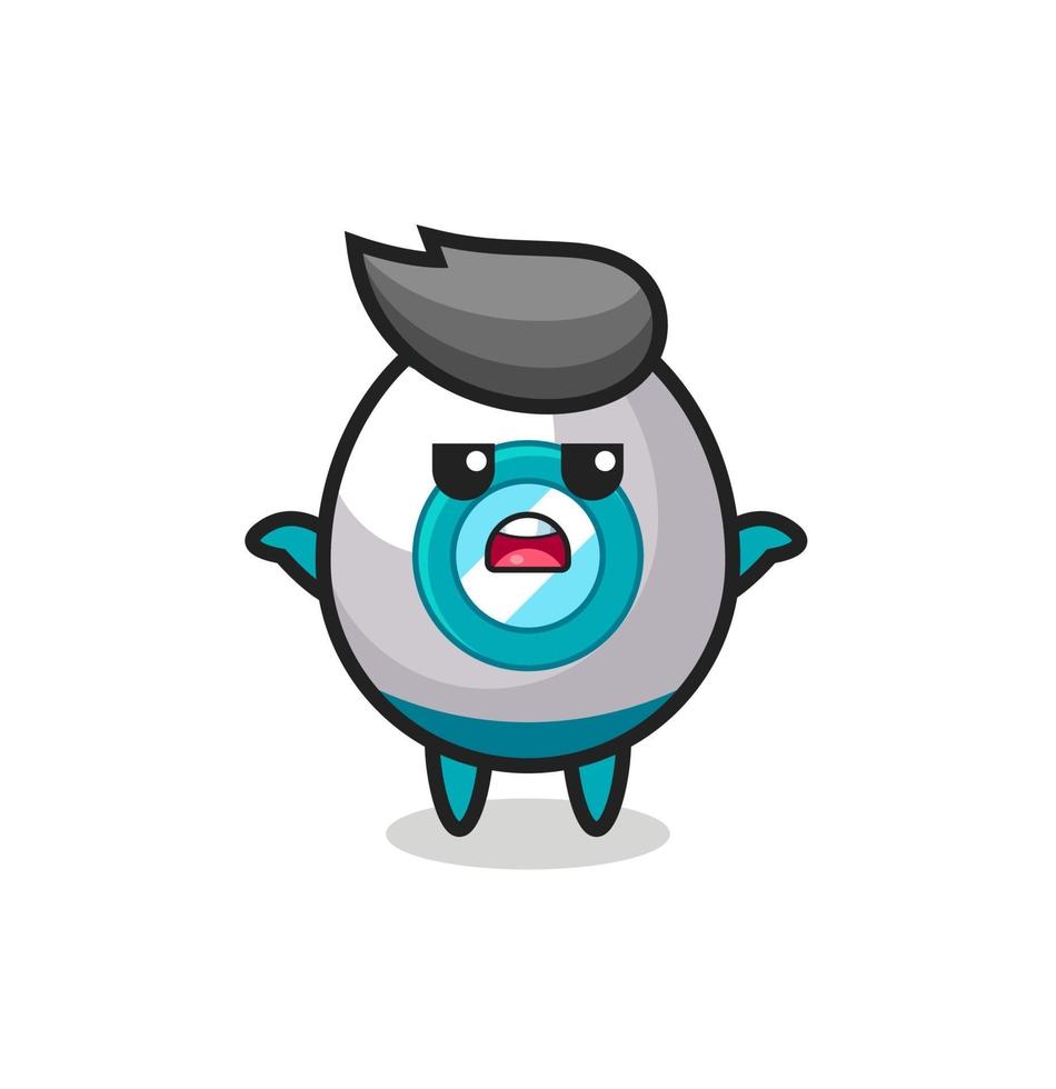 rocket mascot character saying I do not know vector