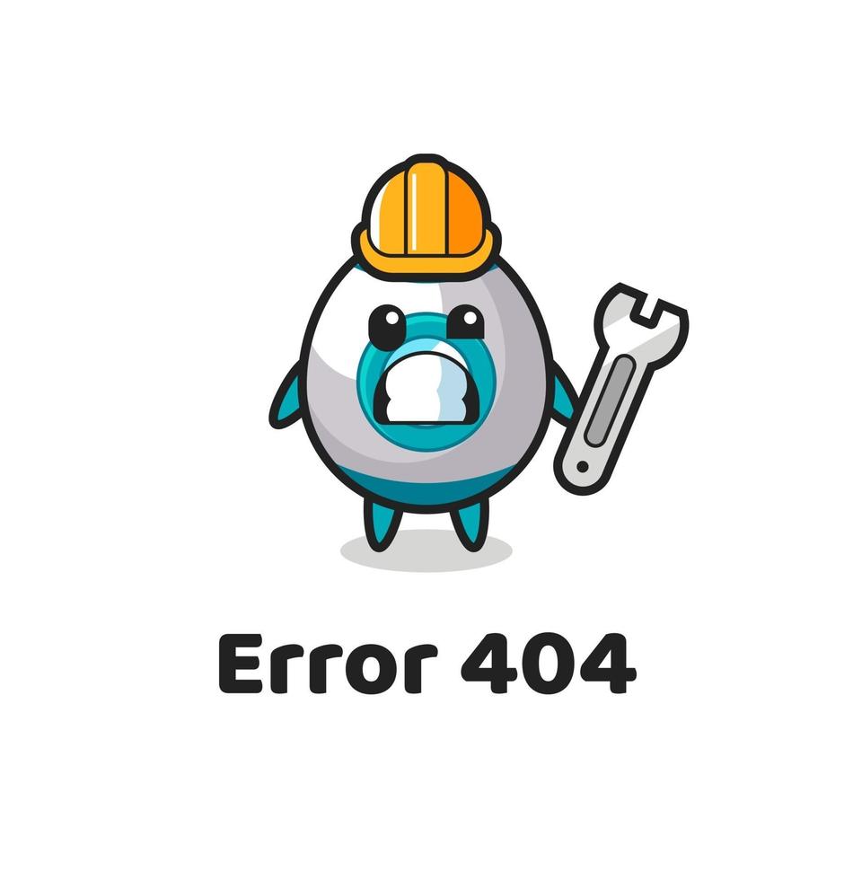 error 404 with the cute rocket mascot vector