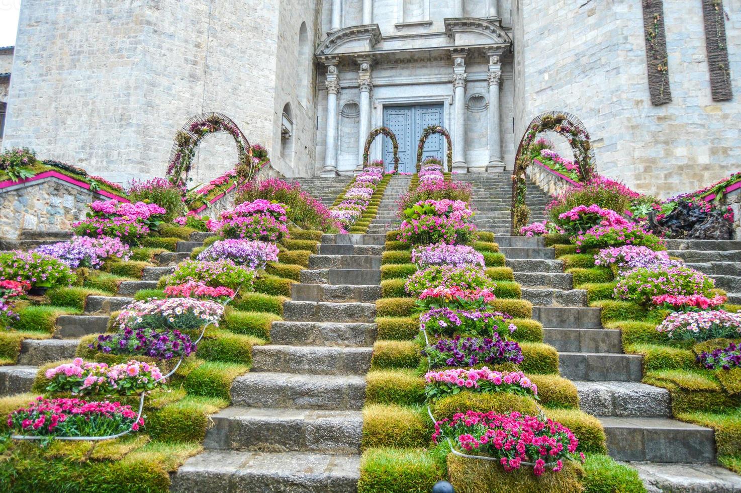 Flower Festival in Girona Temps de Flors, Spain. 2018 photo