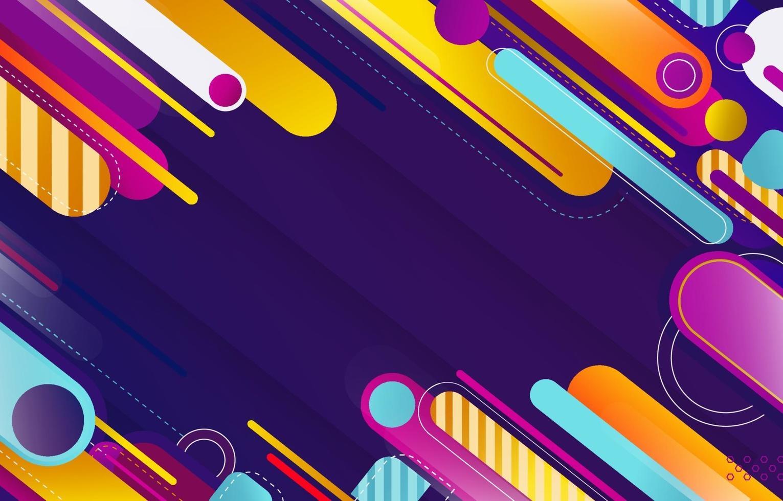 Background of Colorful Modern Geometric Shapes vector