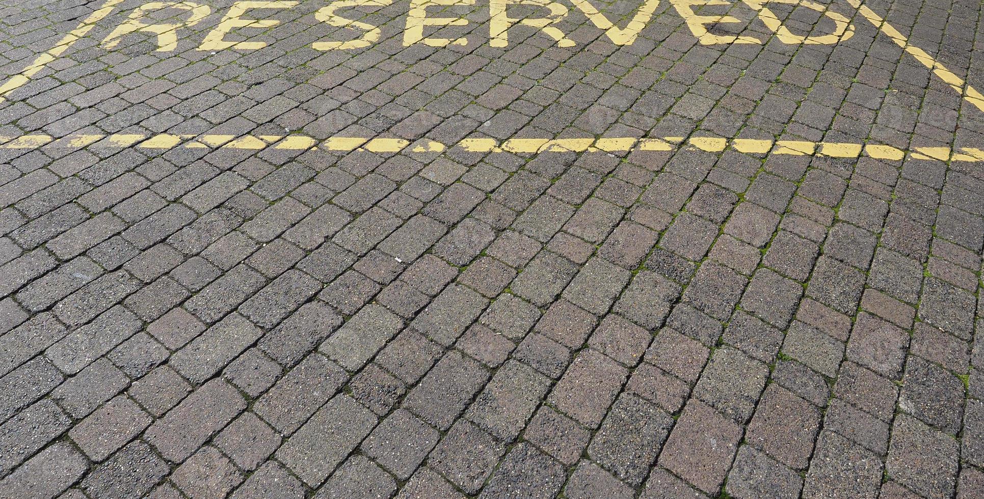 Reserved parking sign photo