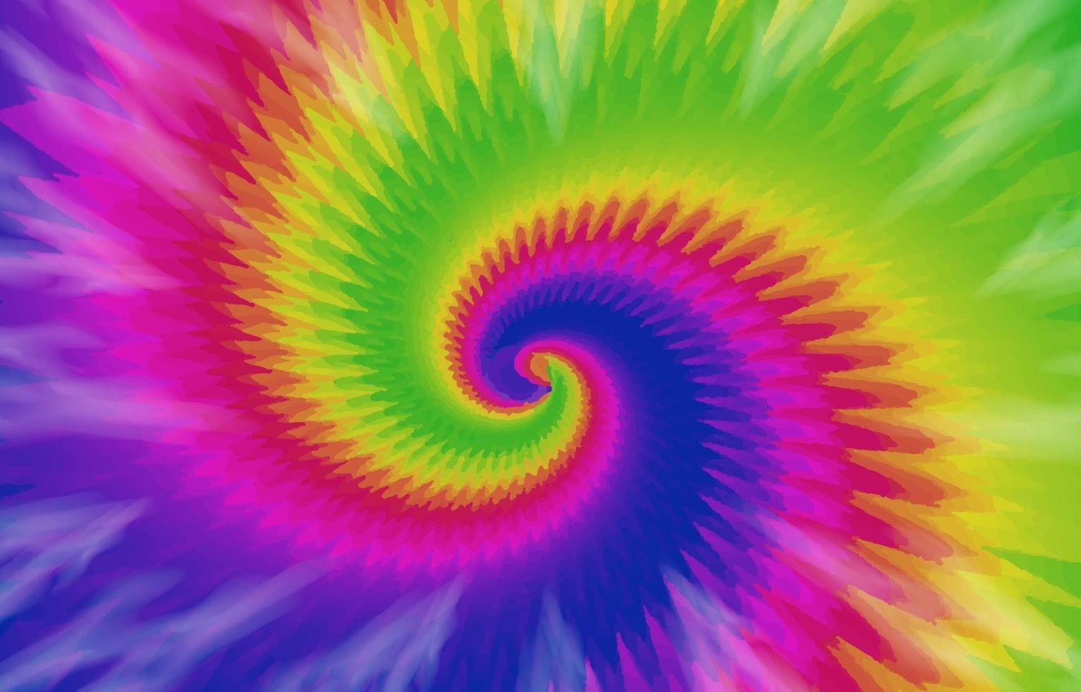 Fondo de teñido anudado en espiral colorido vector