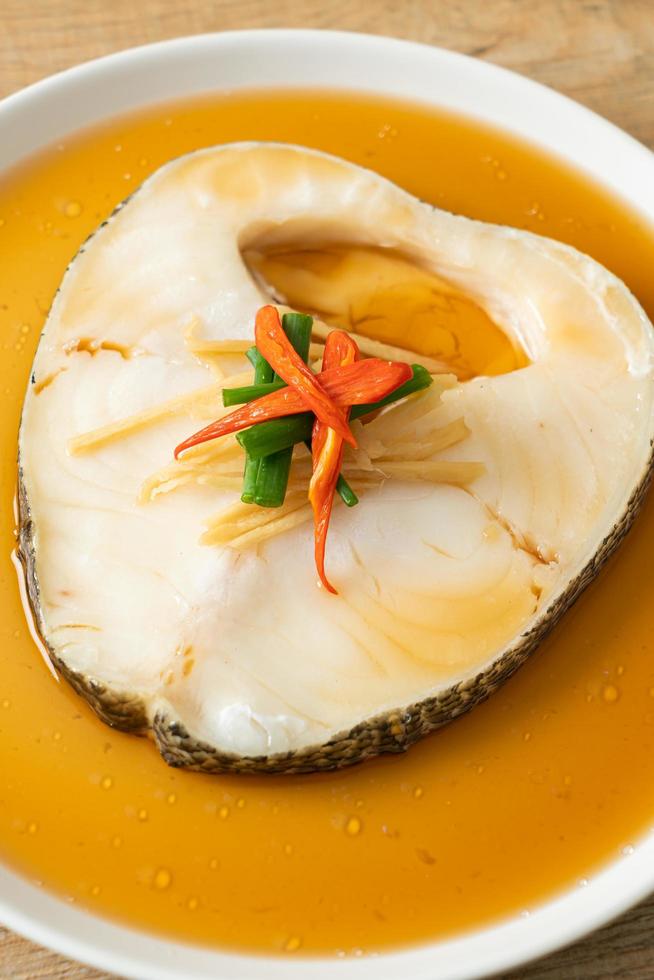 Steamed Cod Fish with Soy Sauce 3409471 Stock Photo at Vecteezy