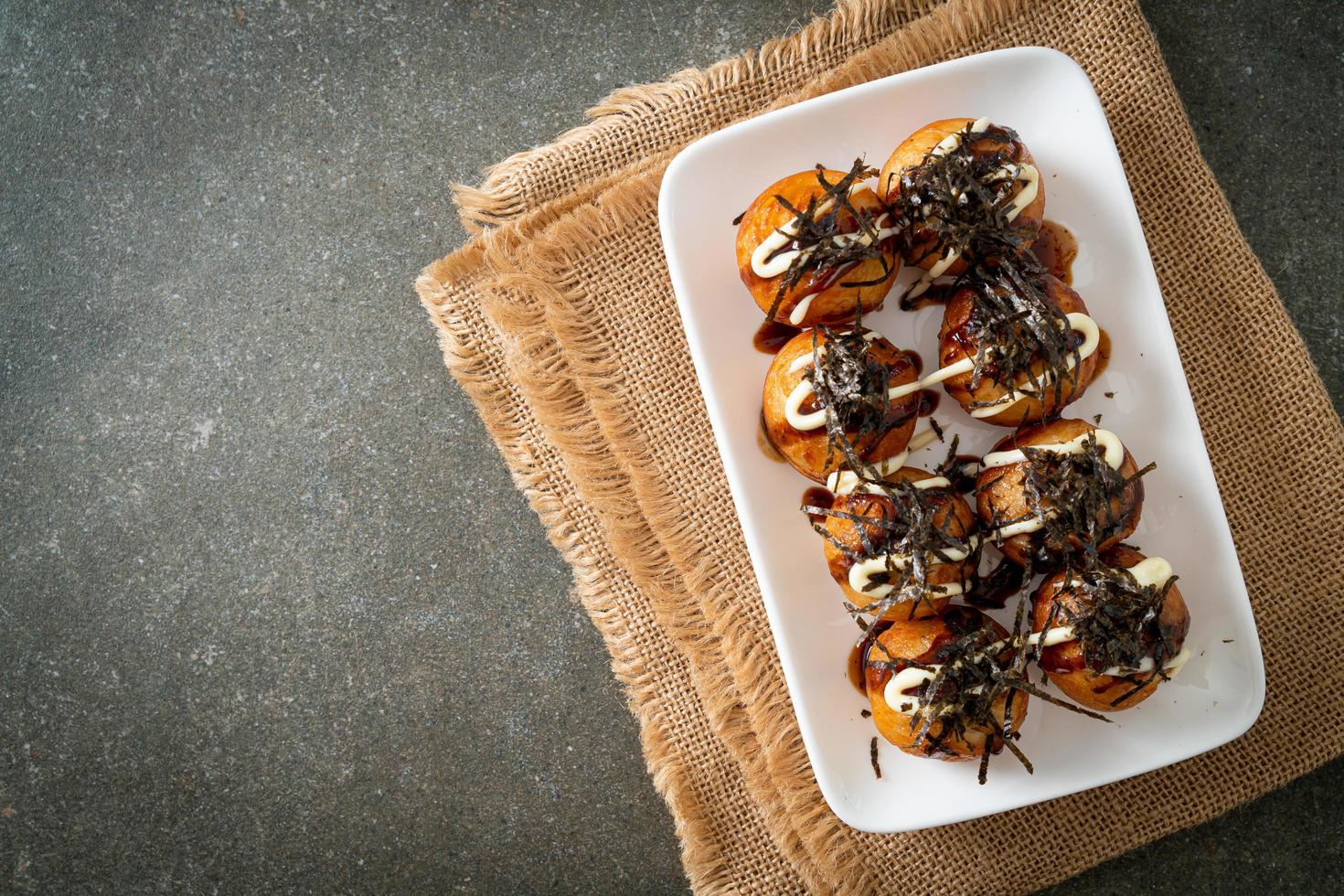 Takoyaki ball dumplings or Octopus balls photo