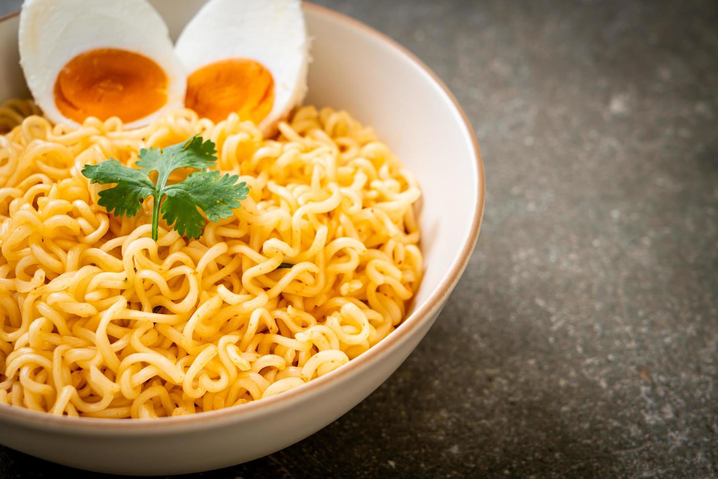 Instant noodles with salt egg 3409612 Stock Photo at Vecteezy