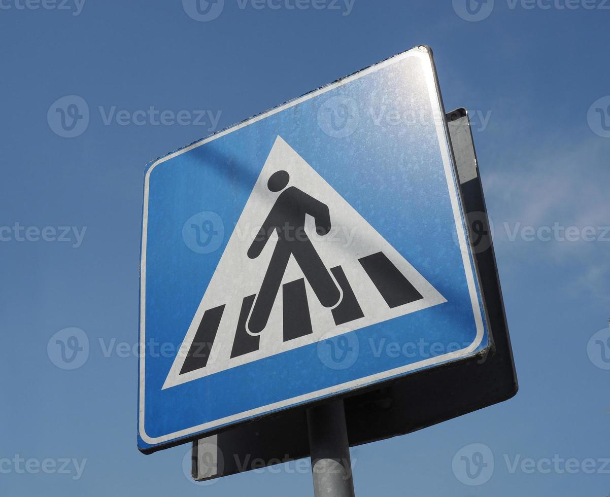 Zebra crossing sign photo