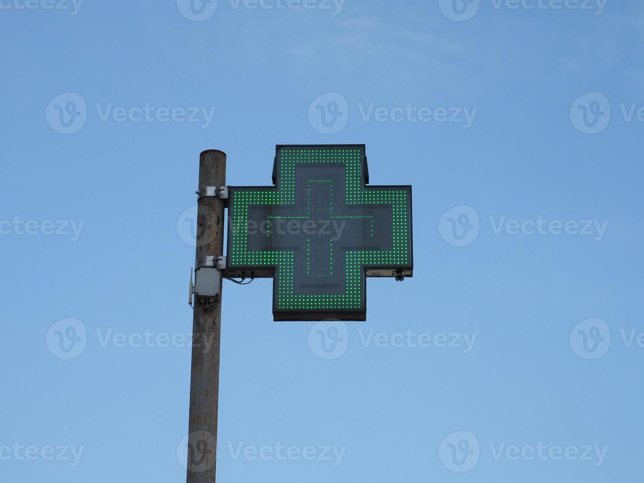 Green cross pharmacy sign photo