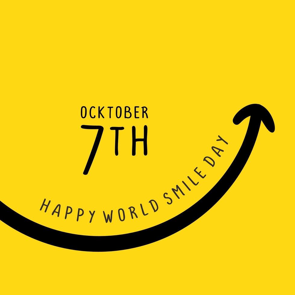 Ilustración de vector de banner de día de sonrisa de mundo feliz