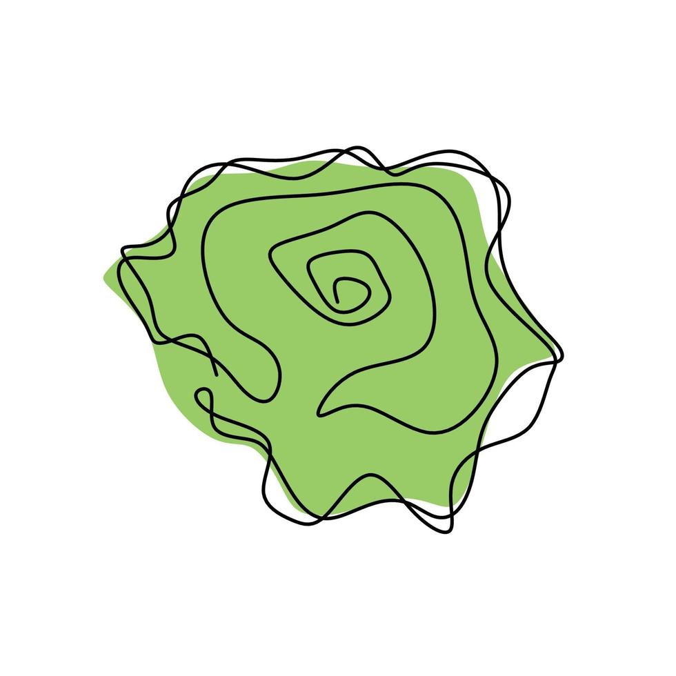 dibujo continuo de una línea. verduras para comida vegetariana vegana. vector