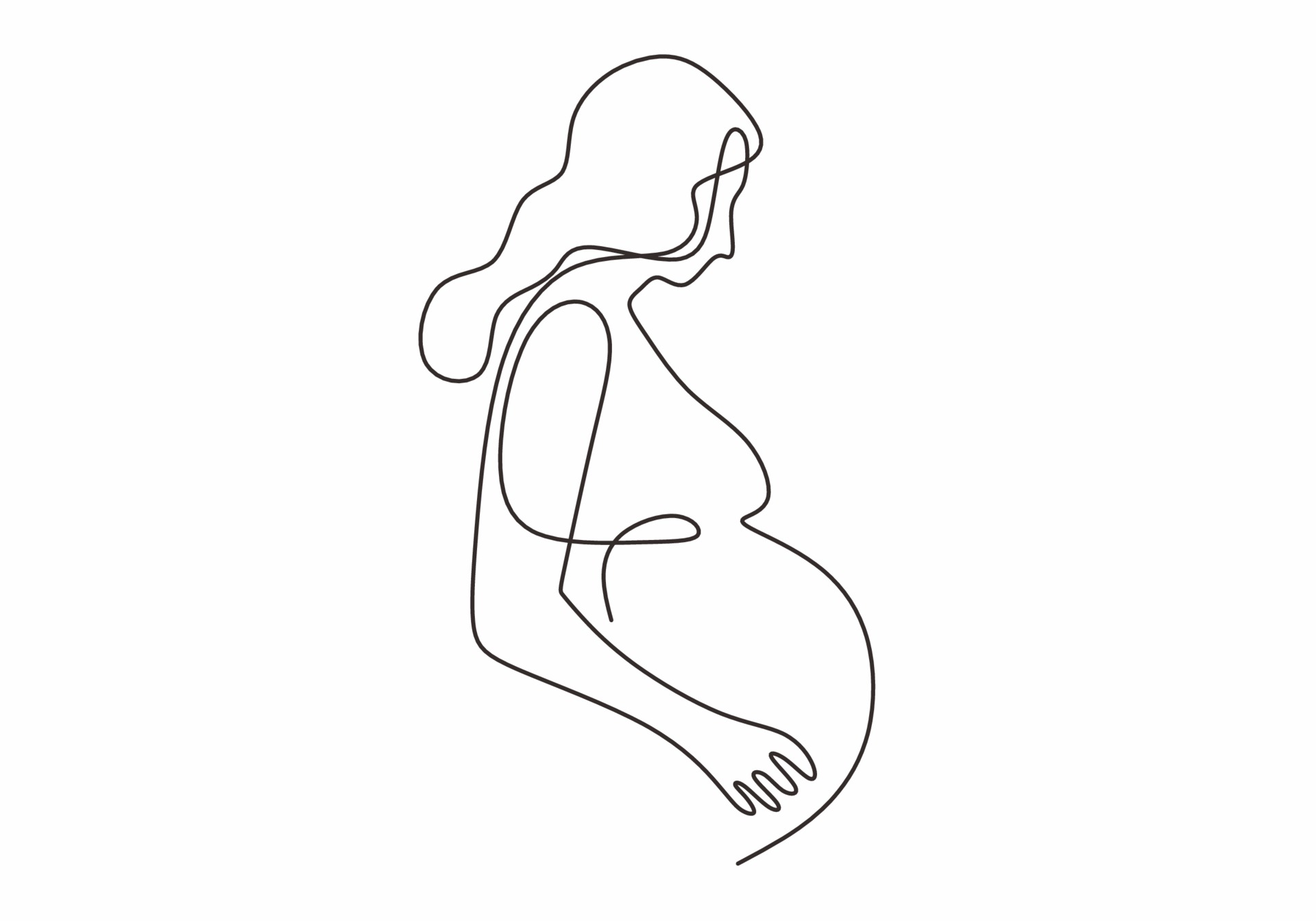 Эскиз беременной картинка