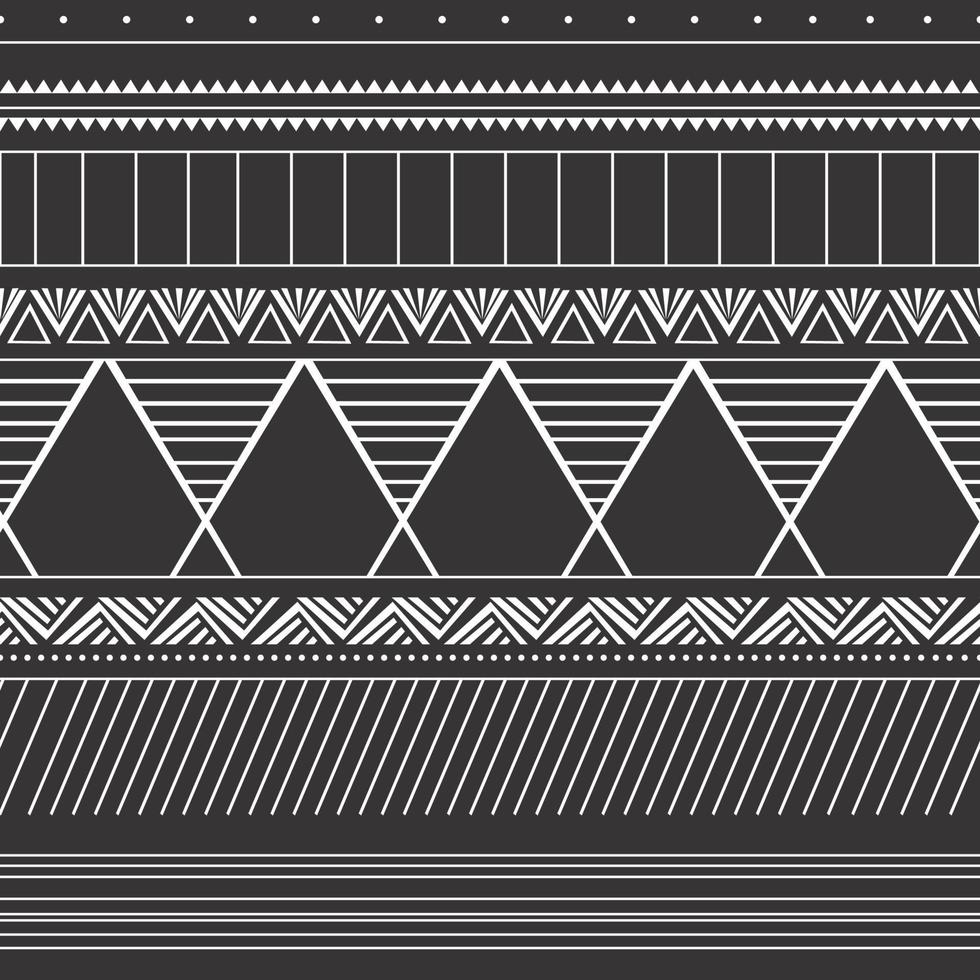 Seamless vintage pattern with Ethnic and tribal motifs. vector