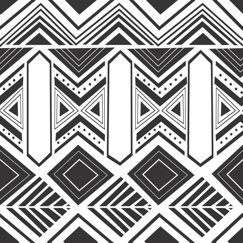 Trendy Maori style hand drawn Maori style seamless pattern vector