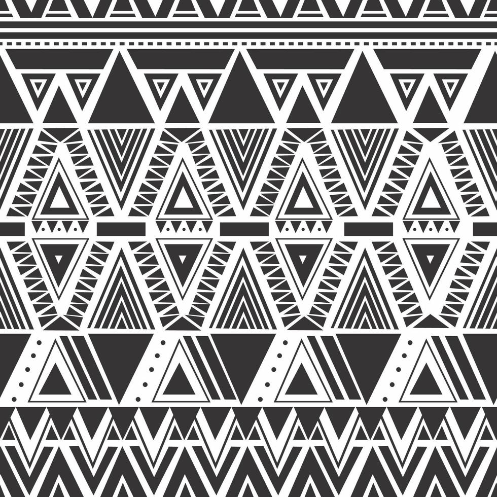 Trendy Maori style hand drawn Maori style seamless pattern vector