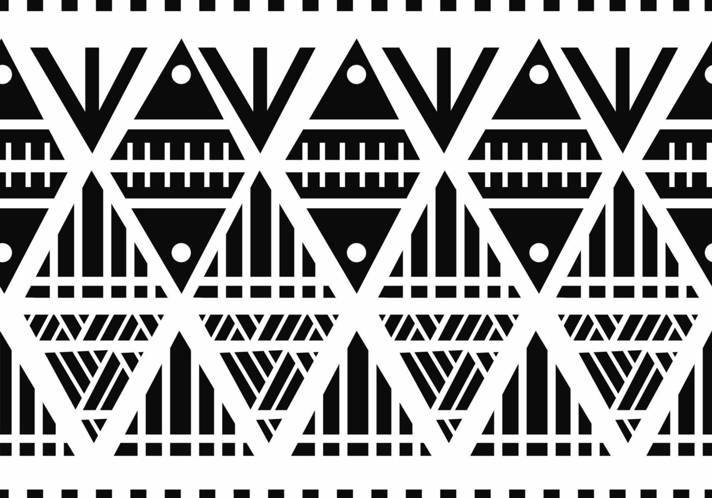 Seamless ethnic pattern. Handmade Maori style stripes. vector
