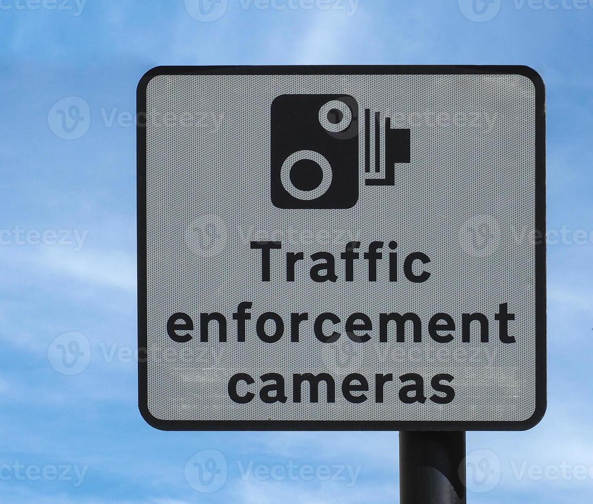 Traffic enforcement camera sign photo