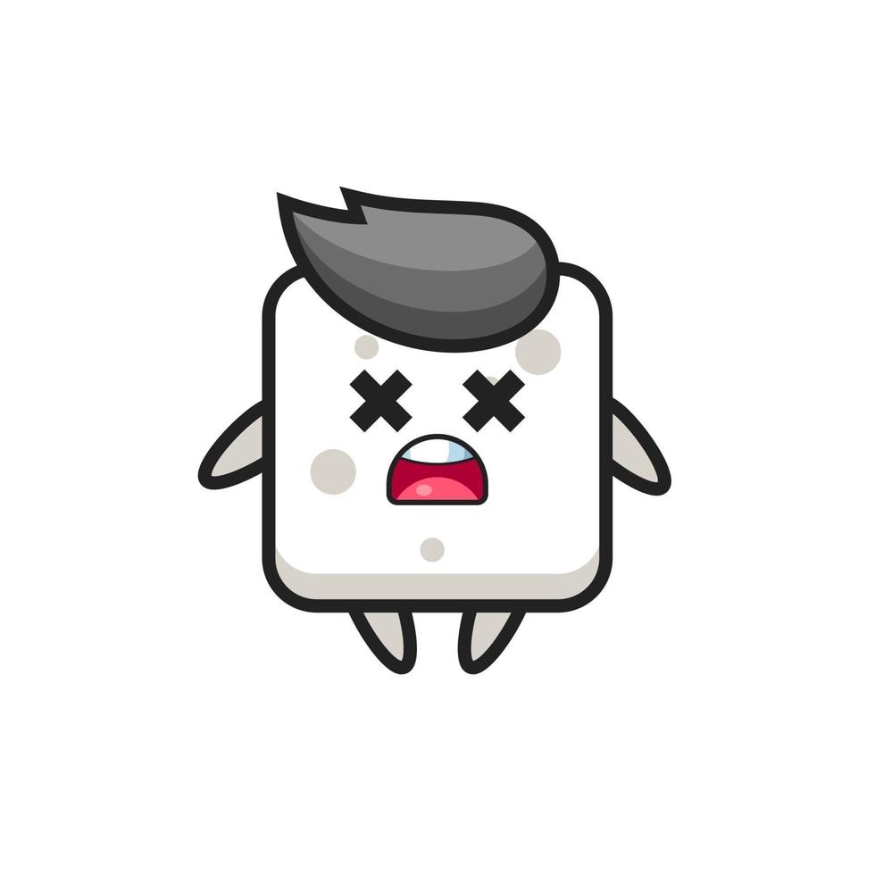 the dead sugar cube mascot character vector