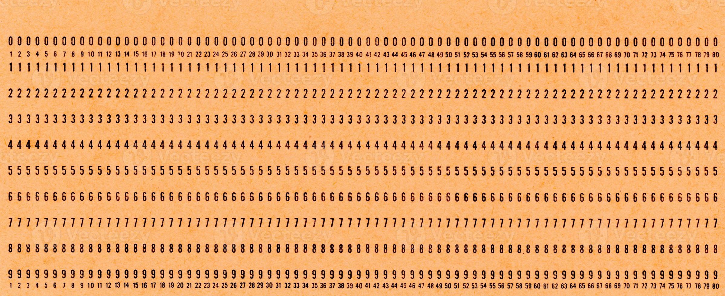 Punched card for programming photo