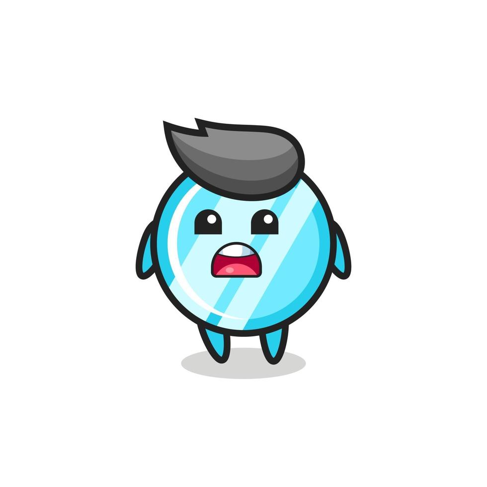 mirror illustration with apologizing expression, saying I am sorry vector
