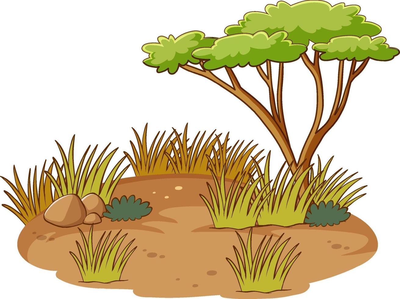 Isolated African forest scene vector