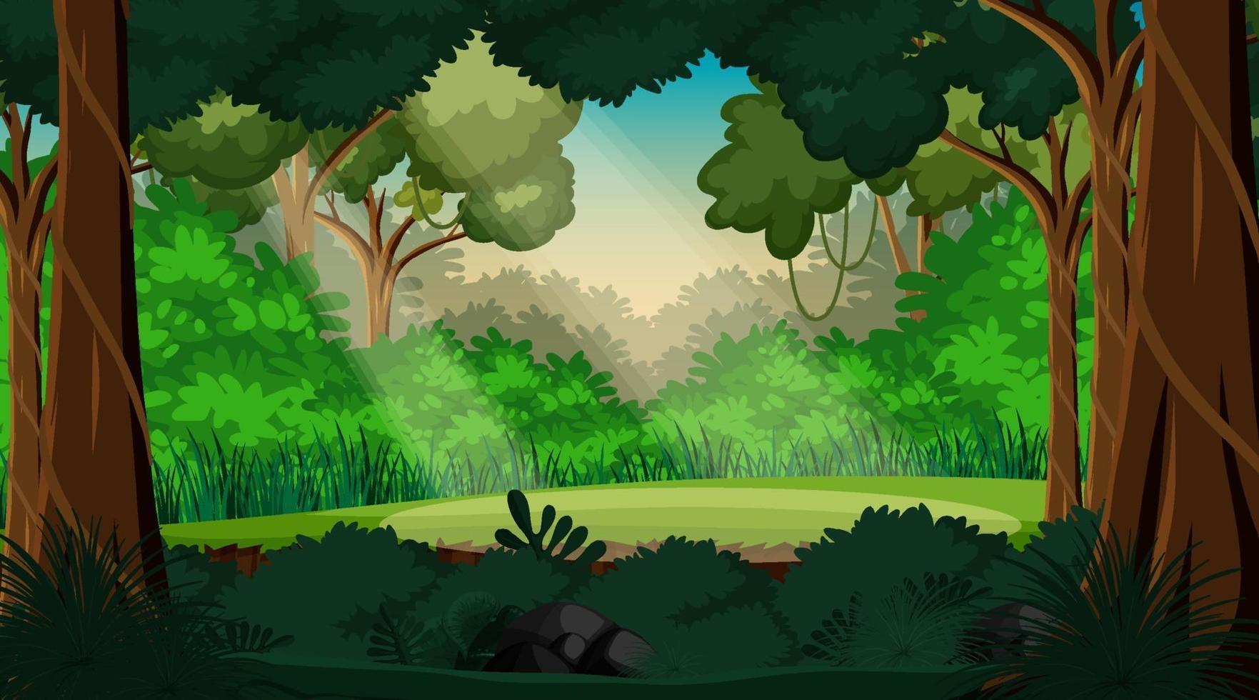 Nature forest landscape background vector