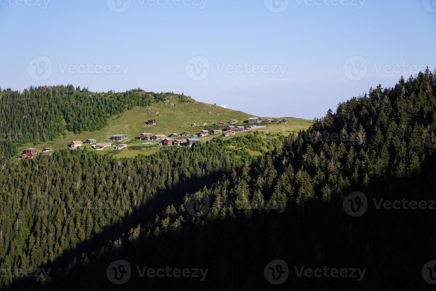 vista de la meseta de sal en rize turquía foto