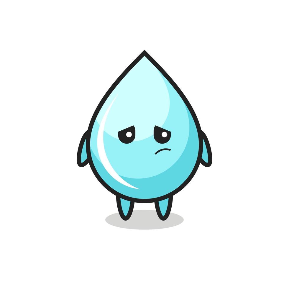 the lazy gesture of water drop cartoon character vector