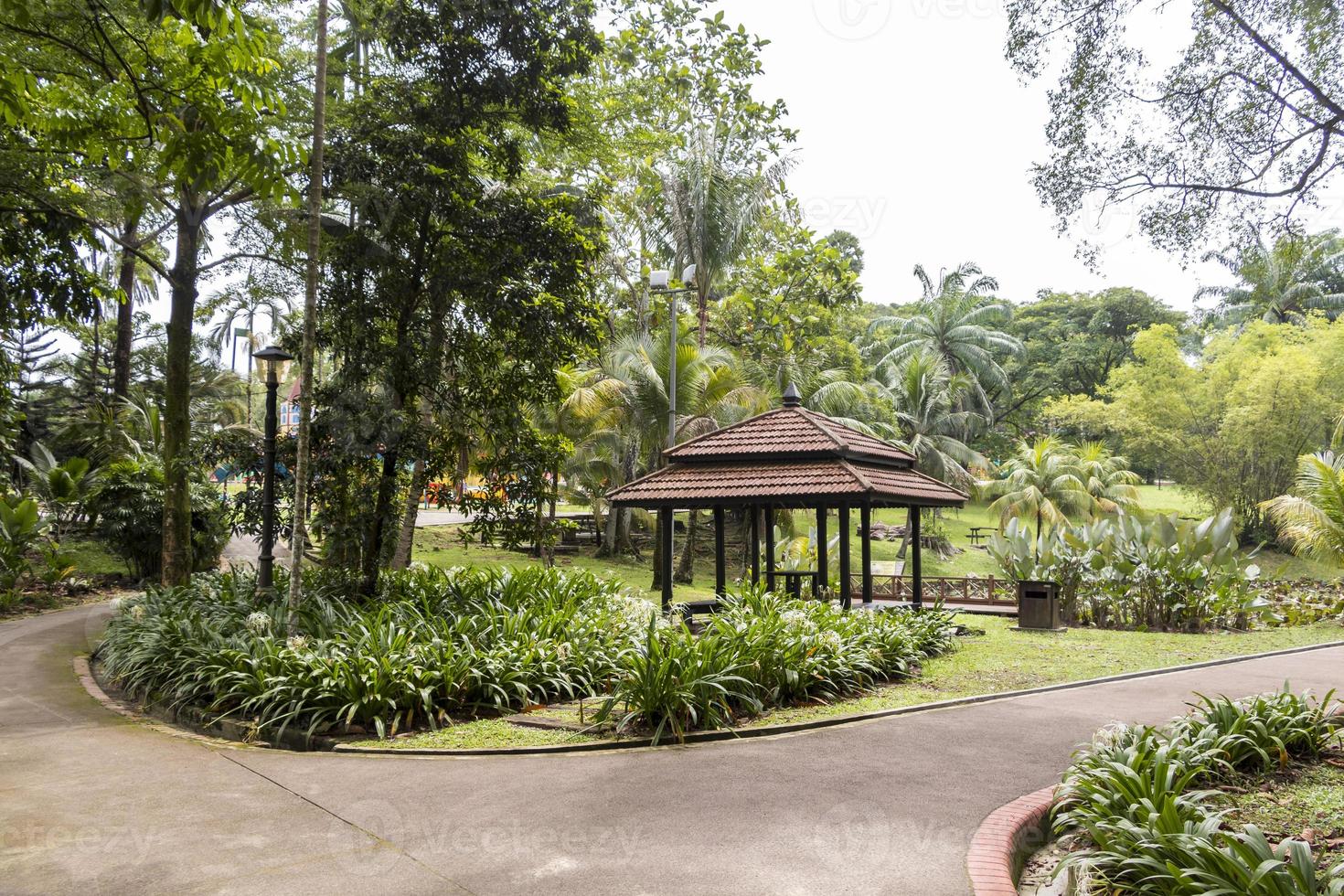 Jardín oasis en los jardines botánicos de Perdana en Kuala Lumpur, Malasia. foto