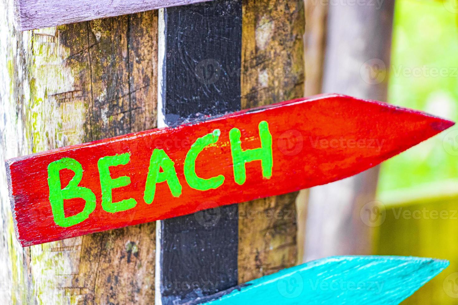 Directional arrows at Ilha Grande, Rio de Janeiro, Brazil photo