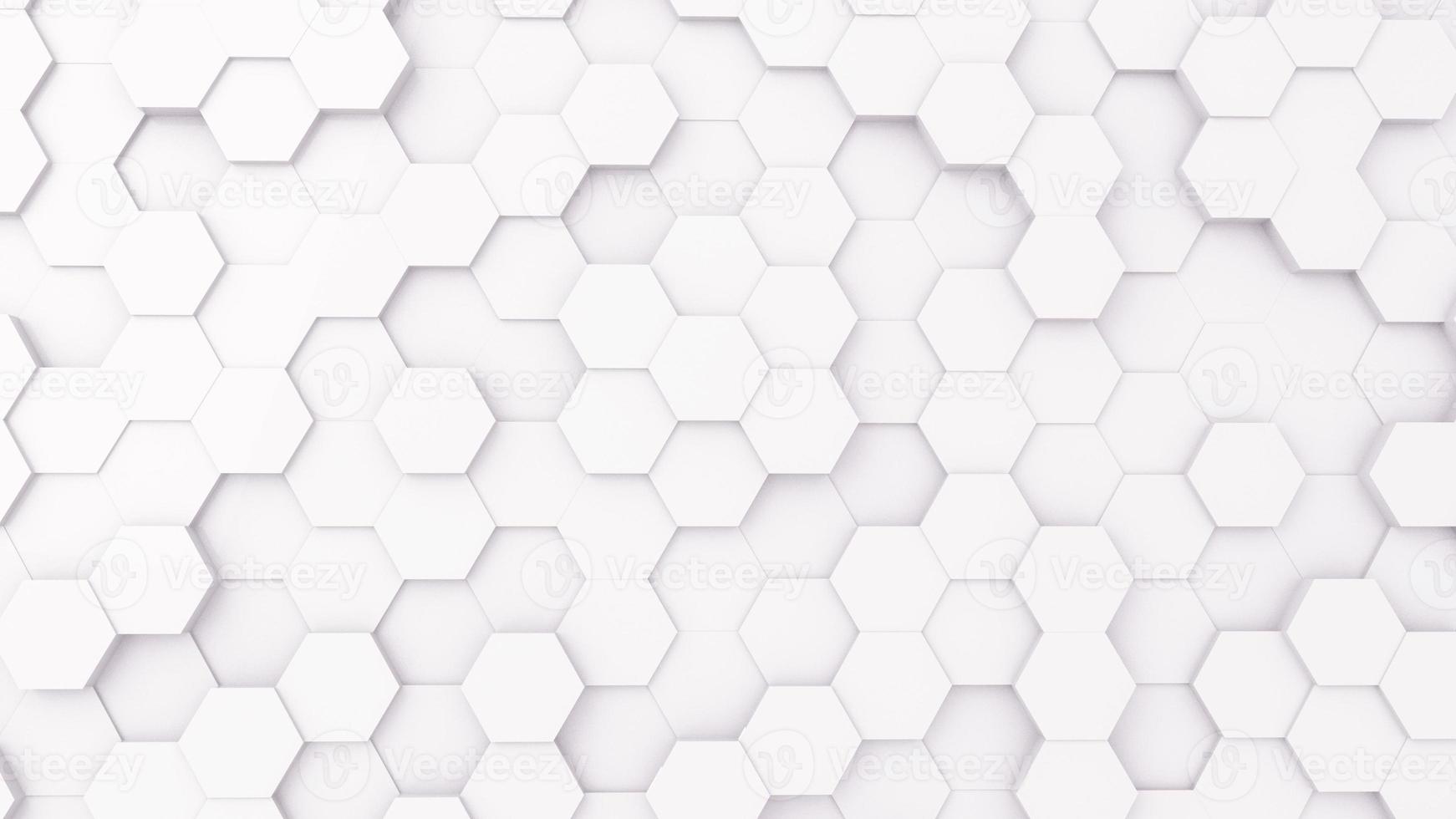Futursitics white abstract honeycomb random surface background photo
