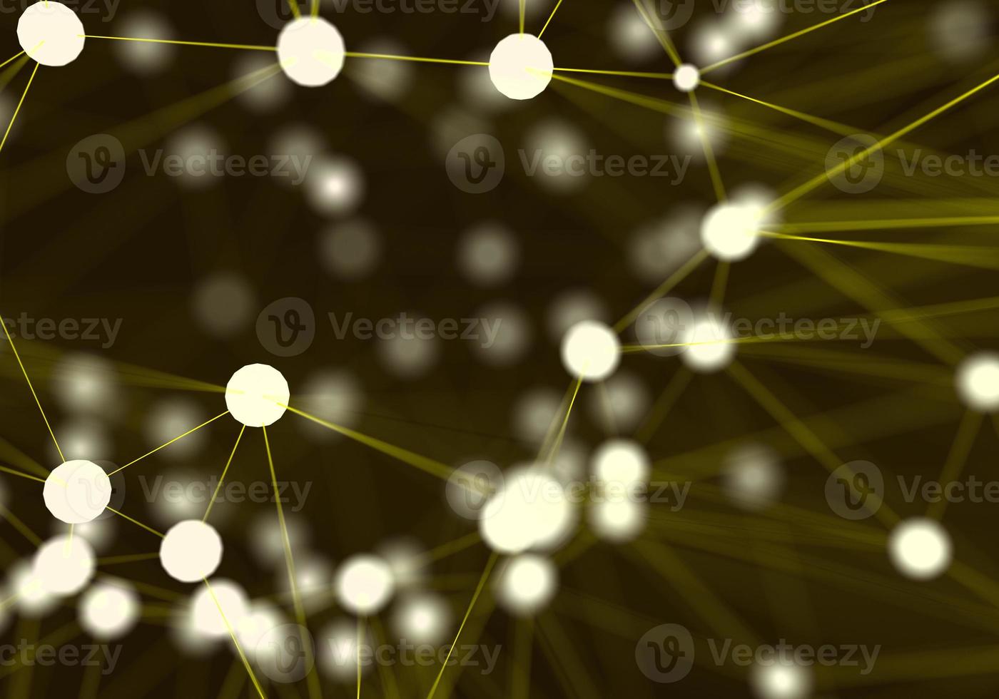 Yellow futuristic abstract network nodes background photo