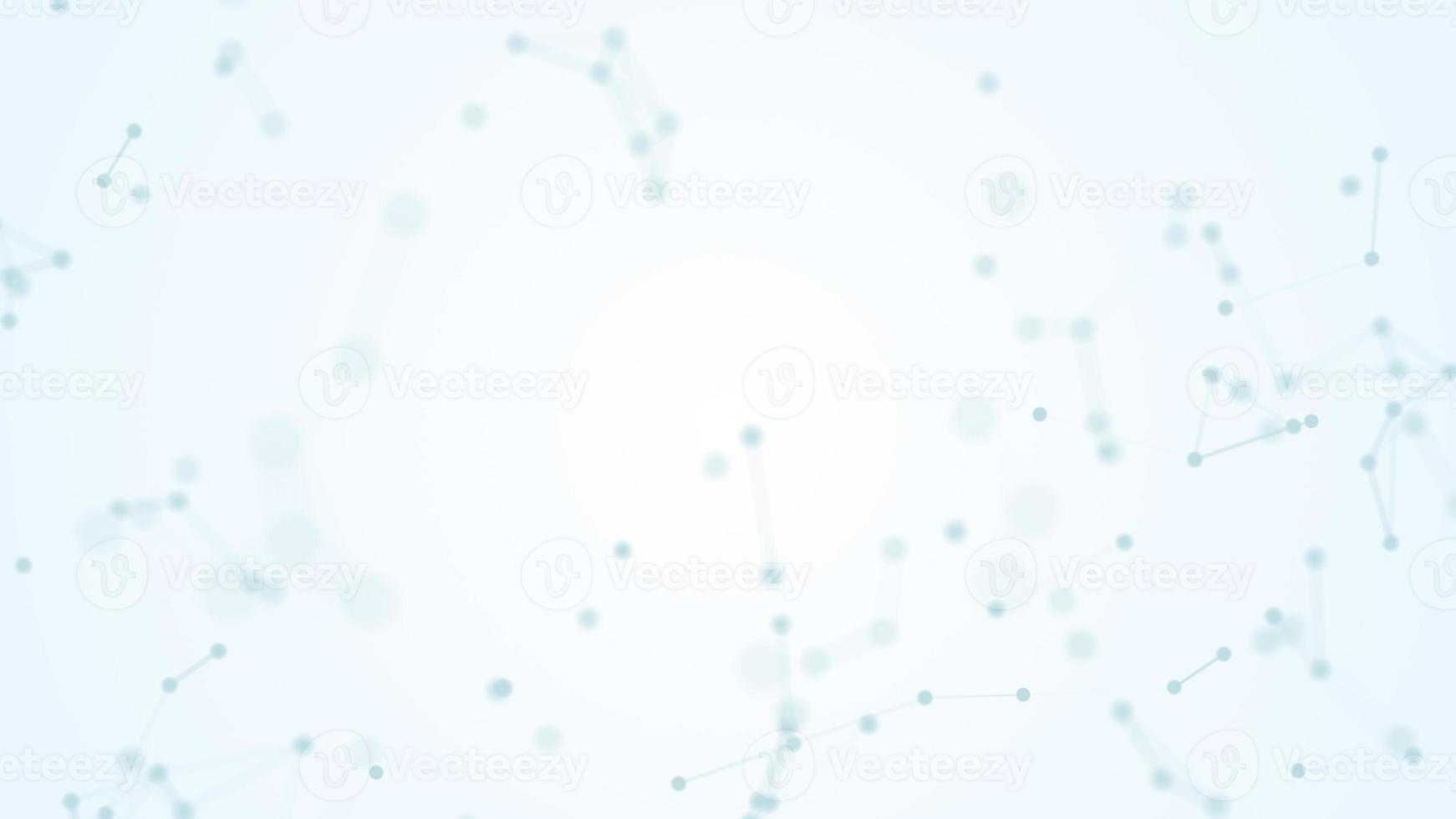 Abstract blue blurred geometry wireframe network and connecting photo