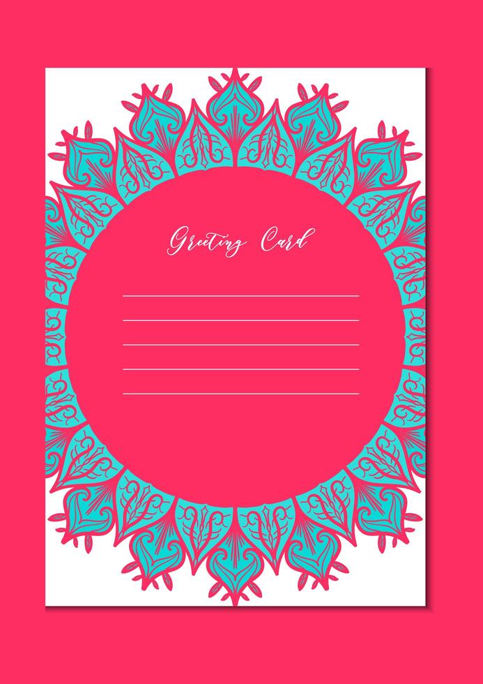 Mandala vintage template card vector