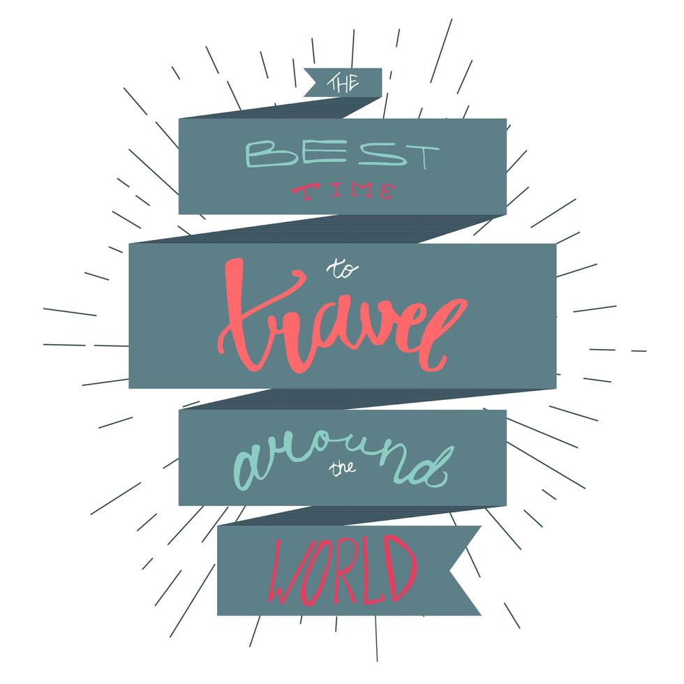 Travel inspirational lettering vector