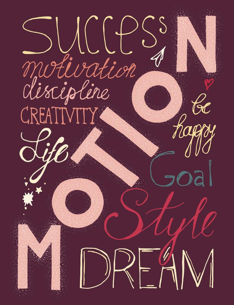 Success lifestyle lettering vector