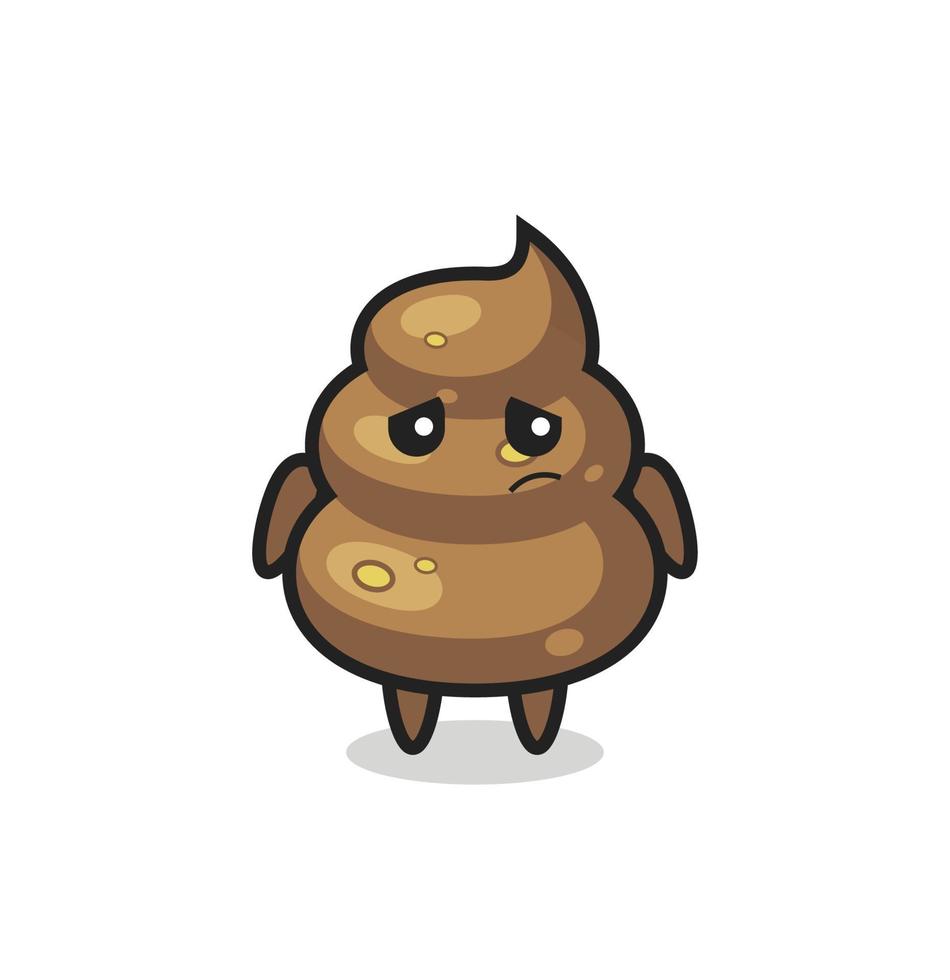 the lazy gesture of poop cartoon character vector