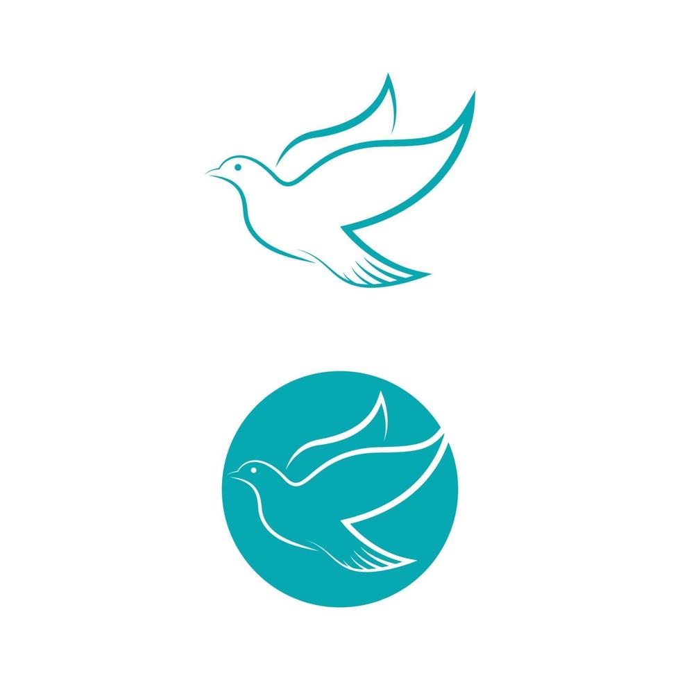 Bird wing Dove icon Template vector