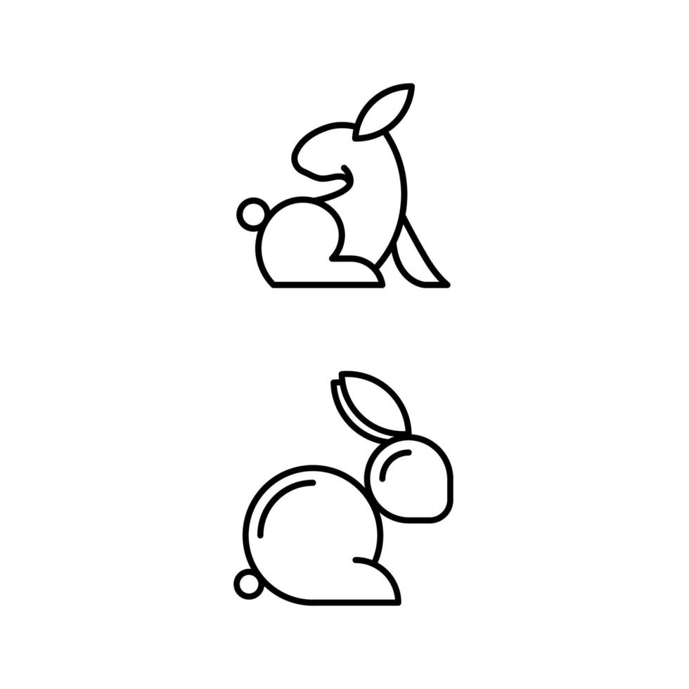 Rabbit  icon template vector illustration