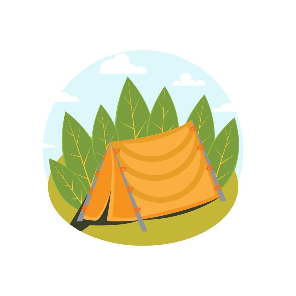 Ilustración de diseño de icono de vector de elemento de campamento